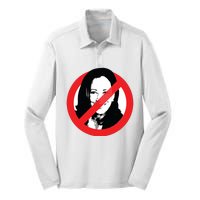 Anti Kamala Harris Cancel Kamala Harris Silk Touch Performance Long Sleeve Polo