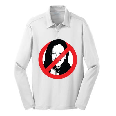 Anti Kamala Harris Cancel Kamala Harris Silk Touch Performance Long Sleeve Polo