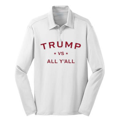 Anti Kamala Harris 24 Pro Trump 2024 Vs All Yall Silk Touch Performance Long Sleeve Polo