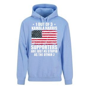 Anti Kamala Harris Stupid Joke American Flag Usa Funny Humor Unisex Surf Hoodie