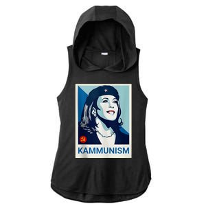 Awesome Kamala Harris Kammunism Communism Shepard Fairey Kamala Harris Forward Ladies PosiCharge Tri-Blend Wicking Draft Hoodie Tank