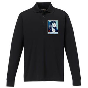 Awesome Kamala Harris Kammunism Communism Shepard Fairey Kamala Harris Forward Performance Long Sleeve Polo