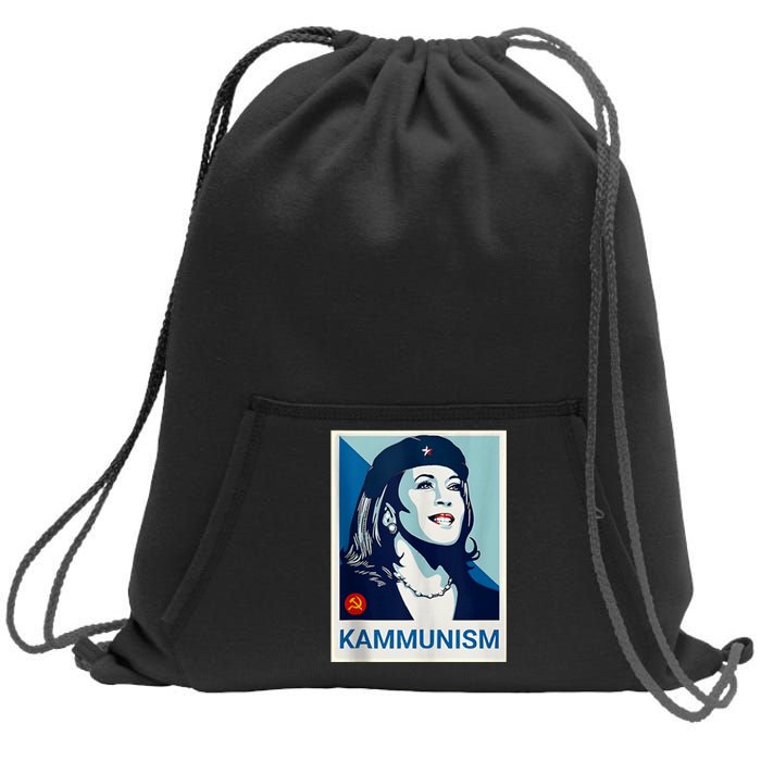 Awesome Kamala Harris Kammunism Communism Shepard Fairey Kamala Harris Forward Sweatshirt Cinch Pack Bag