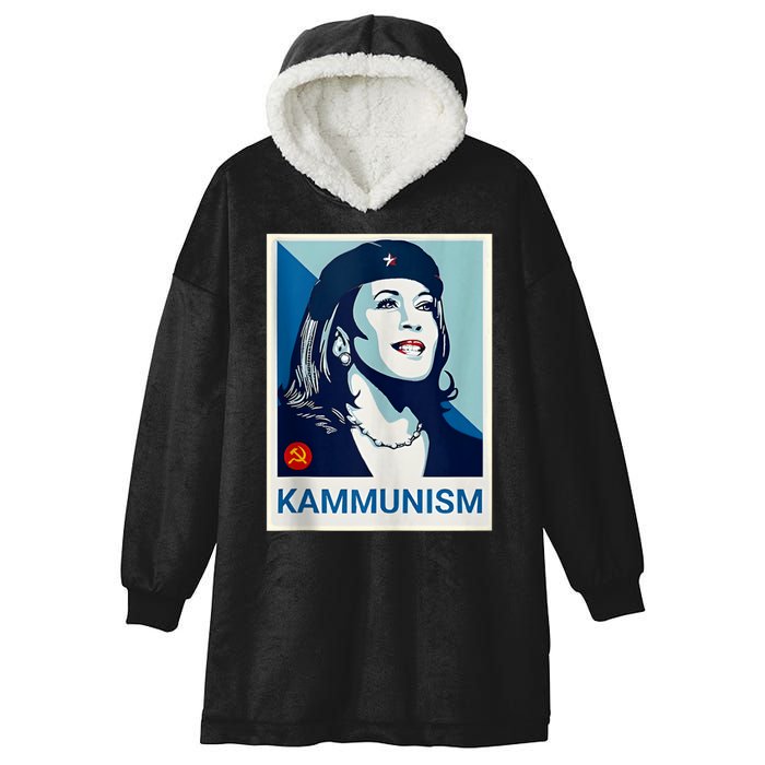 Awesome Kamala Harris Kammunism Communism Shepard Fairey Kamala Harris Forward Hooded Wearable Blanket