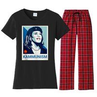 Awesome Kamala Harris Kammunism Communism Shepard Fairey Kamala Harris Forward Women's Flannel Pajama Set