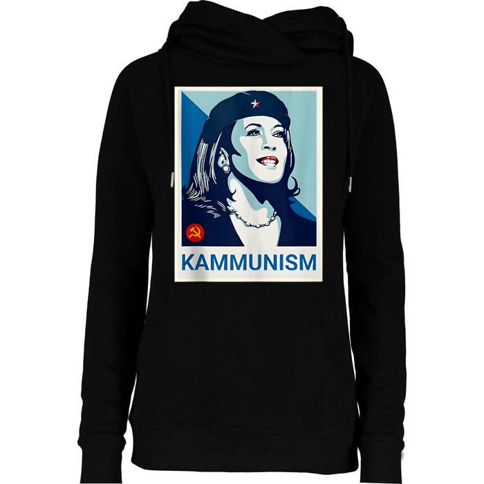 Awesome Kamala Harris Kammunism Communism Shepard Fairey Kamala Harris Forward Womens Funnel Neck Pullover Hood