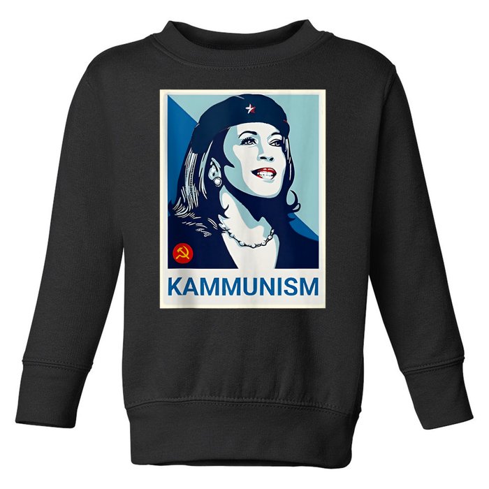 Awesome Kamala Harris Kammunism Communism Shepard Fairey Kamala Harris Forward Toddler Sweatshirt