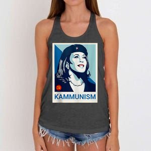 Awesome Kamala Harris Kammunism Communism Shepard Fairey Kamala Harris Forward Women's Knotted Racerback Tank