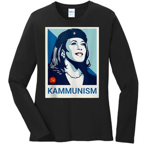 Awesome Kamala Harris Kammunism Communism Shepard Fairey Kamala Harris Forward Ladies Long Sleeve Shirt