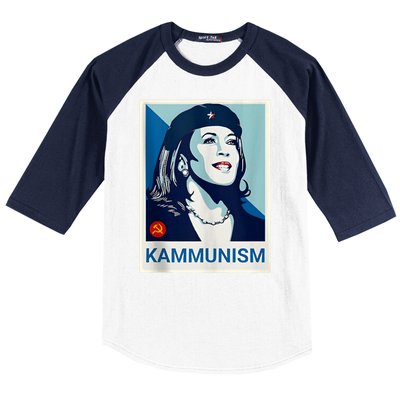 Awesome Kamala Harris Kammunism Communism Shepard Fairey Kamala Harris Forward Baseball Sleeve Shirt