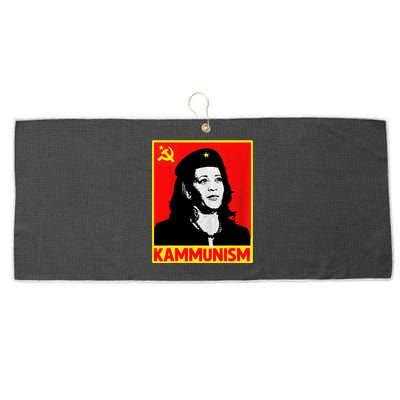 Awesome Kamala Harris Kammunism Communism Harris Walz 2024 Large Microfiber Waffle Golf Towel