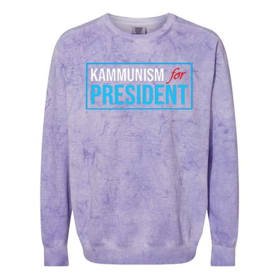 Awesome Kamala Harris Kammunism Communism Harris Walz 2024 Colorblast Crewneck Sweatshirt