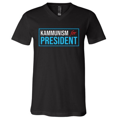 Awesome Kamala Harris Kammunism Communism Harris Walz 2024 V-Neck T-Shirt