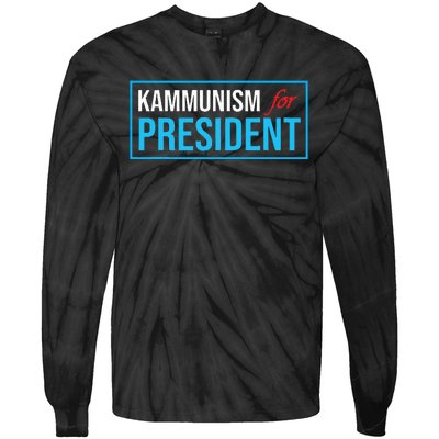 Awesome Kamala Harris Kammunism Communism Harris Walz 2024 Tie-Dye Long Sleeve Shirt