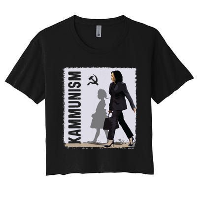 Awesome Kamala Harris Kammunism Communism Harris Walz 2024 Women's Crop Top Tee