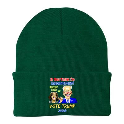 Anti Kamala Harris 2024 Border Czar Incompetent Vote Trump Knit Cap Winter Beanie