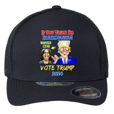 Anti Kamala Harris 2024 Border Czar Incompetent Vote Trump Flexfit Unipanel Trucker Cap