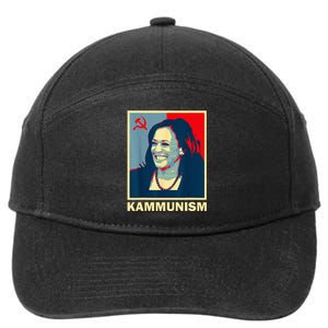 Awesome Kamala Harris Kammunism Communism Harris Walz 2024 7-Panel Snapback Hat