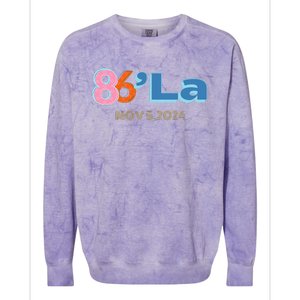 Anti Kamala Harris Fun Cool Zillennial Style 86 La Colorblast Crewneck Sweatshirt