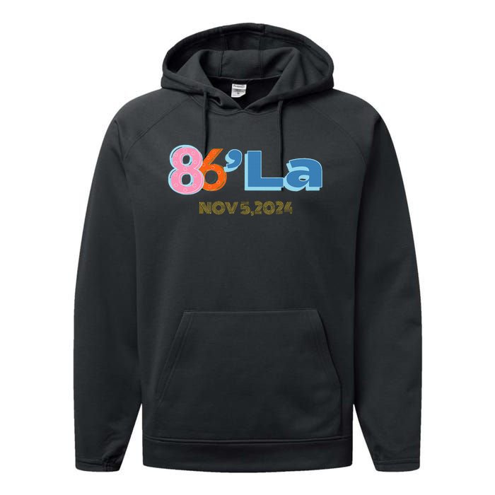 Anti Kamala Harris Fun Cool Zillennial Style 86 La Performance Fleece Hoodie