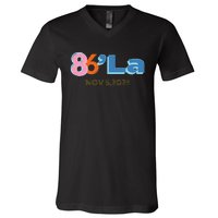 Anti Kamala Harris Fun Cool Zillennial Style 86 La V-Neck T-Shirt