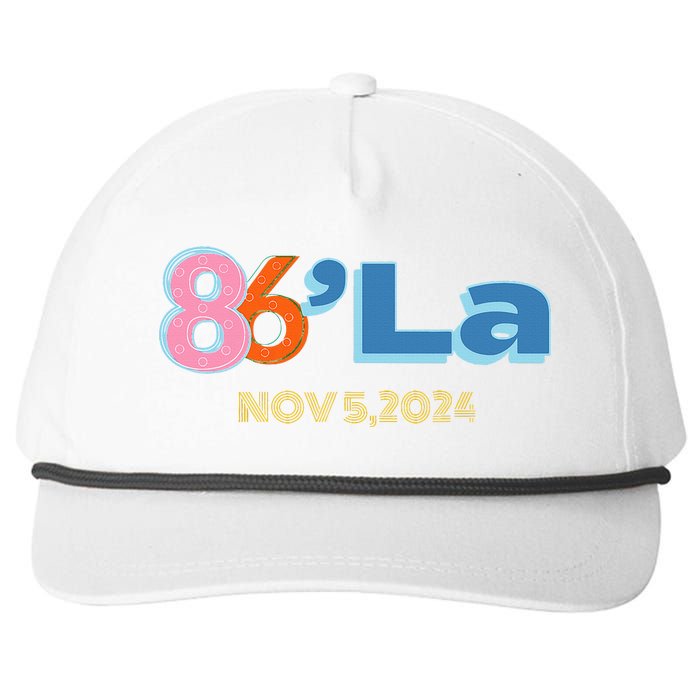 Anti Kamala Harris Fun Cool Zillennial Style 86 La Snapback Five-Panel Rope Hat