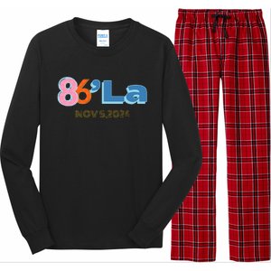 Anti Kamala Harris Fun Cool Zillennial Style 86 La Long Sleeve Pajama Set