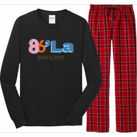 Anti Kamala Harris Fun Cool Zillennial Style 86 La Long Sleeve Pajama Set