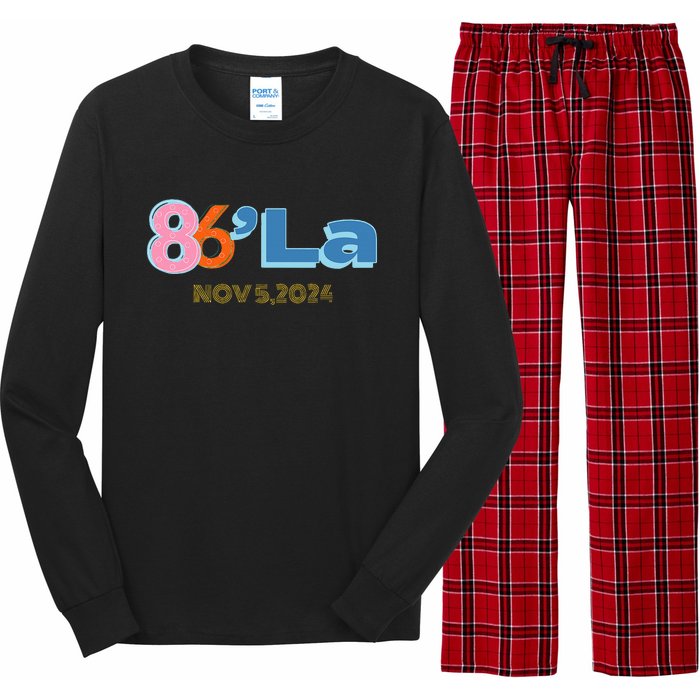 Anti Kamala Harris Fun Cool Zillennial Style 86 La Long Sleeve Pajama Set