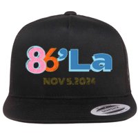 Anti Kamala Harris Fun Cool Zillennial Style 86 La Flat Bill Trucker Hat