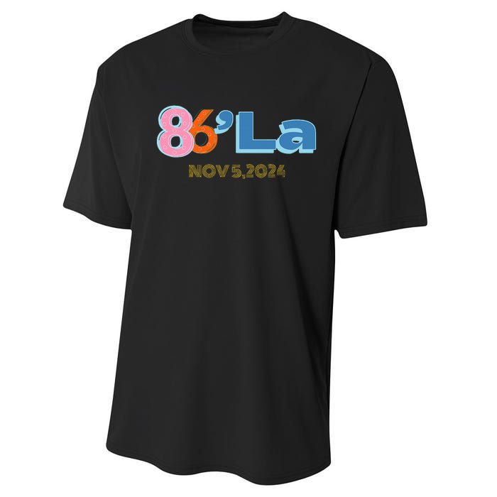 Anti Kamala Harris Fun Cool Zillennial Style 86 La Performance Sprint T-Shirt