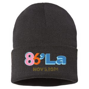 Anti Kamala Harris Fun Cool Zillennial Style 86 La Sustainable Knit Beanie