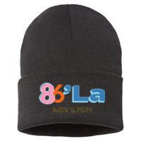 Anti Kamala Harris Fun Cool Zillennial Style 86 La Sustainable Knit Beanie