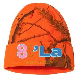 Anti Kamala Harris Fun Cool Zillennial Style 86 La Kati Licensed 12" Camo Beanie