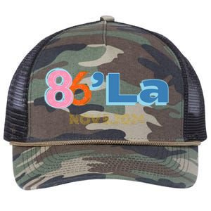 Anti Kamala Harris Fun Cool Zillennial Style 86 La Retro Rope Trucker Hat Cap