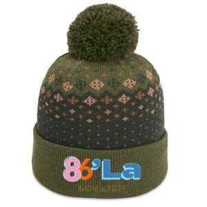 Anti Kamala Harris Fun Cool Zillennial Style 86 La The Baniff Cuffed Pom Beanie