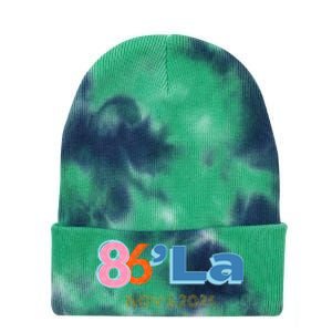 Anti Kamala Harris Fun Cool Zillennial Style 86 La Tie Dye 12in Knit Beanie