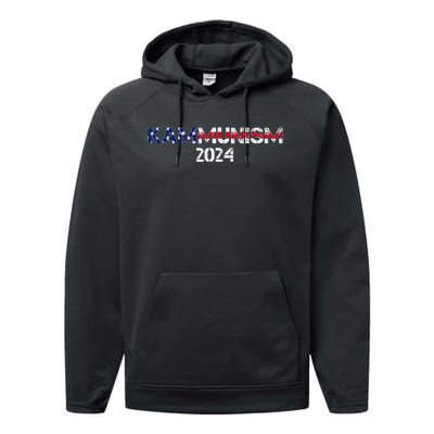 Awesome Kamala Harris Kammunism Communism Harris Walz 2024 Performance Fleece Hoodie