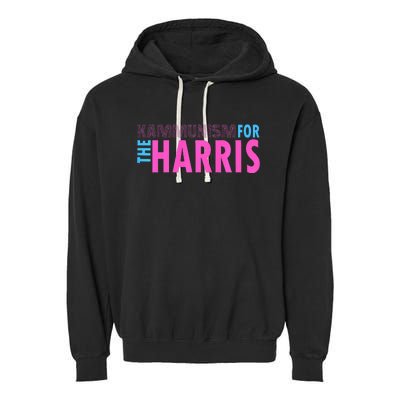 Awesome Kamala Harris Kammunism Communism Harris Walz 2024 Premium Garment-Dyed Fleece Hoodie