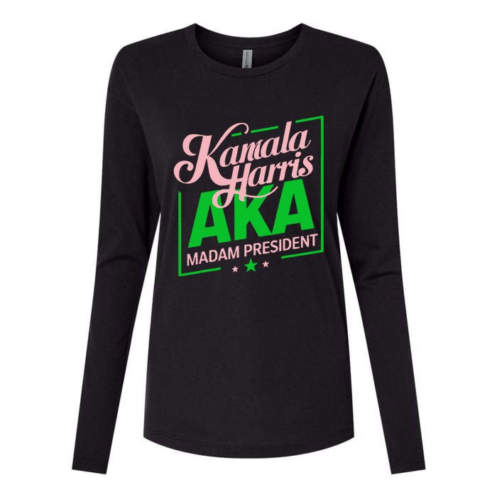 Aka Kamala Harris Madam President Gift Womens Cotton Relaxed Long Sleeve T-Shirt