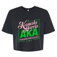 Aka Kamala Harris Madam President Gift Bella+Canvas Jersey Crop Tee