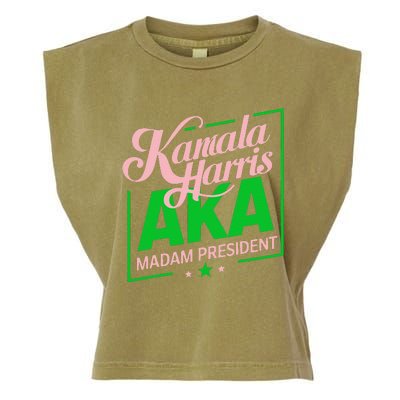 Aka Kamala Harris Madam President Gift Garment-Dyed Women's Muscle Tee