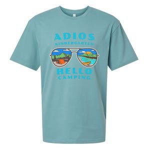 Adios Kindergarten Hello Camping Who Love To Camp Gift Sueded Cloud Jersey T-Shirt