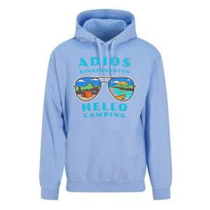 Adios Kindergarten Hello Camping Who Love To Camp Gift Unisex Surf Hoodie