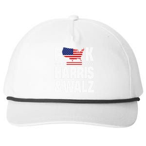 Anti Kamala Harris And Tim Walz 2024 Presidential Election Snapback Five-Panel Rope Hat