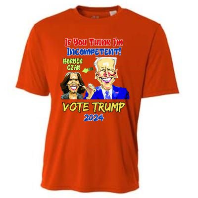 Anti Kamala Harris 2024 Border Czar Incompetent Vote Trump Cooling Performance Crew T-Shirt