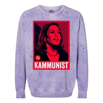 Anti Kamala Harris Kammunist Funny Election Colorblast Crewneck Sweatshirt