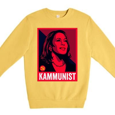 Anti Kamala Harris Kammunist Funny Election Premium Crewneck Sweatshirt