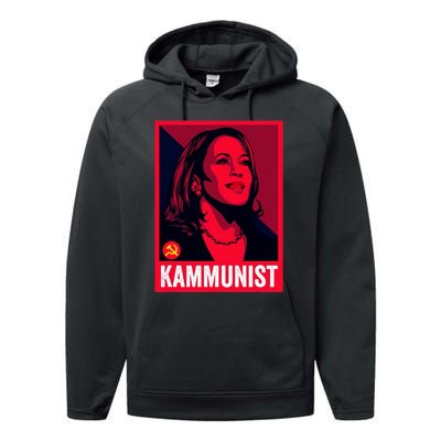 Anti Kamala Harris Kammunist Funny Election Performance Fleece Hoodie