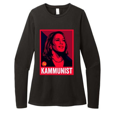 Anti Kamala Harris Kammunist Funny Election Womens CVC Long Sleeve Shirt